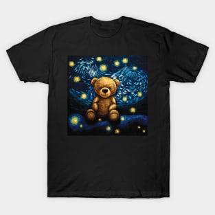 Cute Teddy bear with Stars at Night T-Shirt